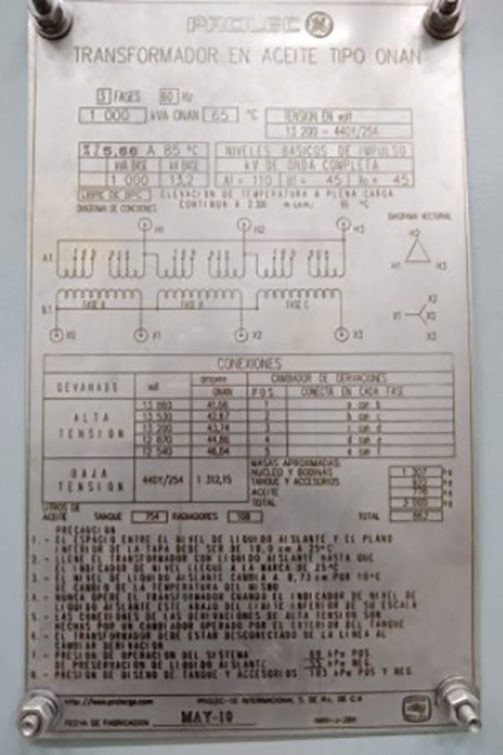 Prolec GE DWPP 1544 N 1 A 8 D Transformer