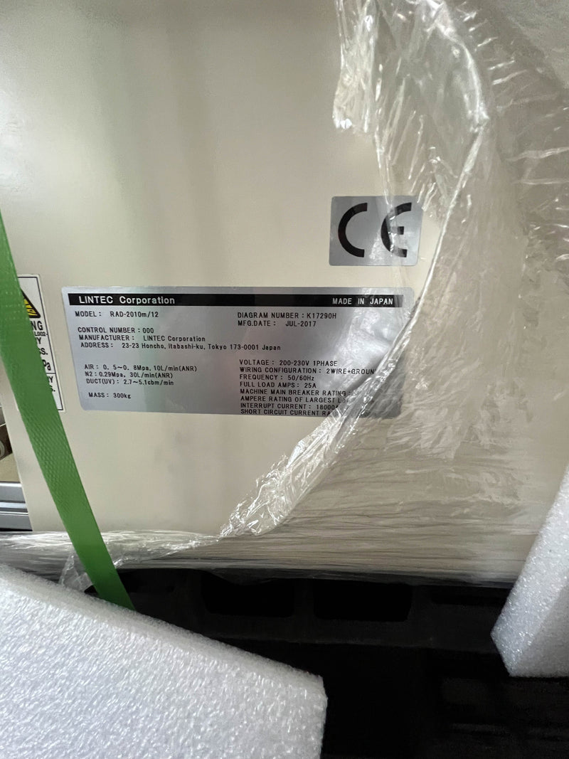Lintec RAD 2010 M / 12 UV Irradiator