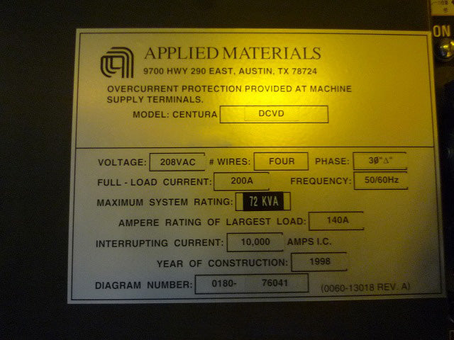 Applied Materials Centura DCVD (Dielectric Chemical Vapor Deposition)