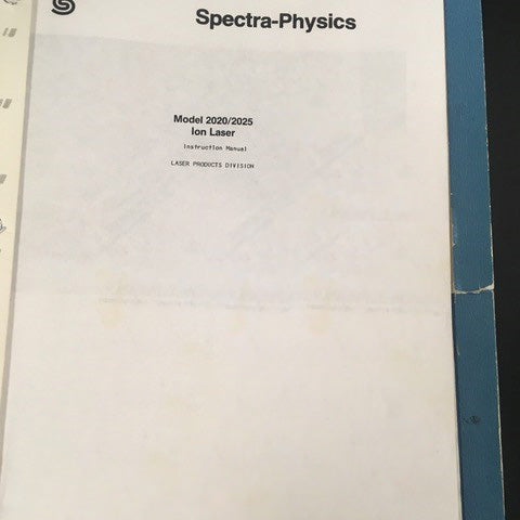 Spectra-Physics 2025-05 Argon Ion Laser