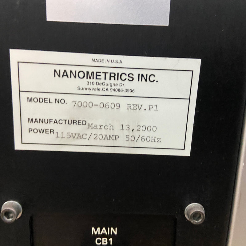 ONTO / Nanometrics Nanospec 8000 XSE Film Thickness Analyzer