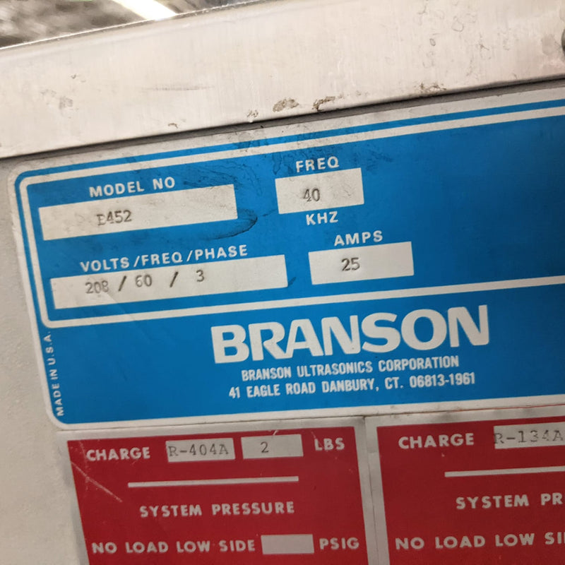 Branson B 452 RS Ultrasonic Vapor Degreaser