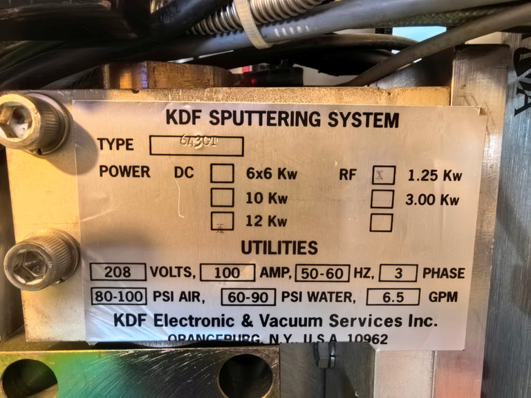 KDF 643 GT Sputtering System