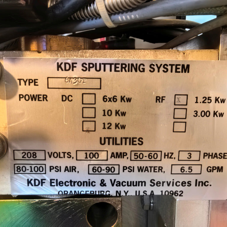 KDF 643 GT Sputtering System