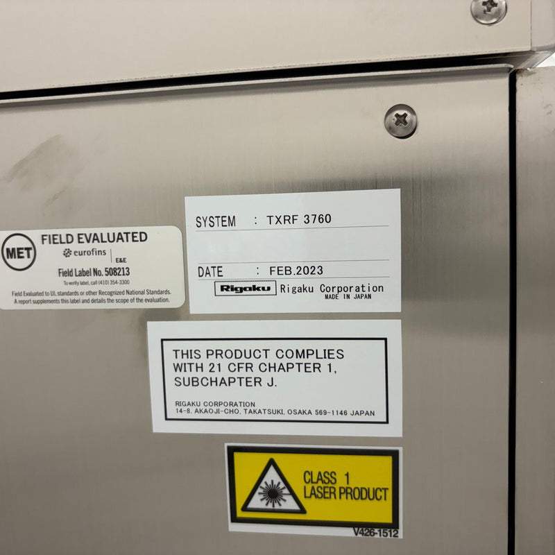 Rigaku TXRF 3760 XRF Spectrometer (X-ray Fluorescence)
