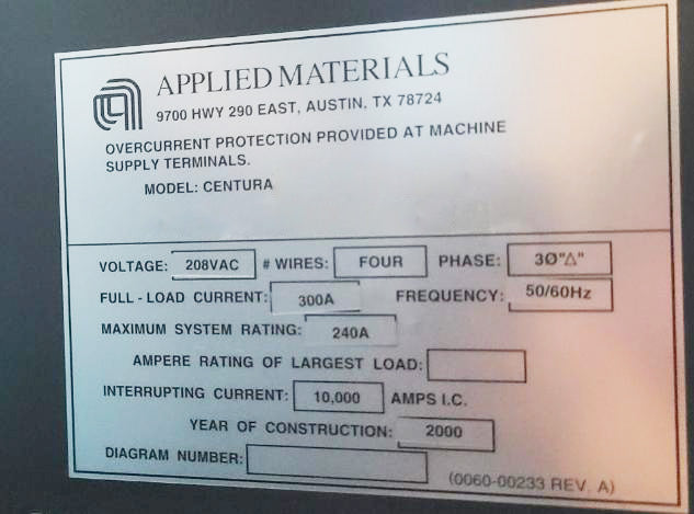 Applied Materials Centura TPCC RTP XE+ RTP System (Rapid Thermal Process)