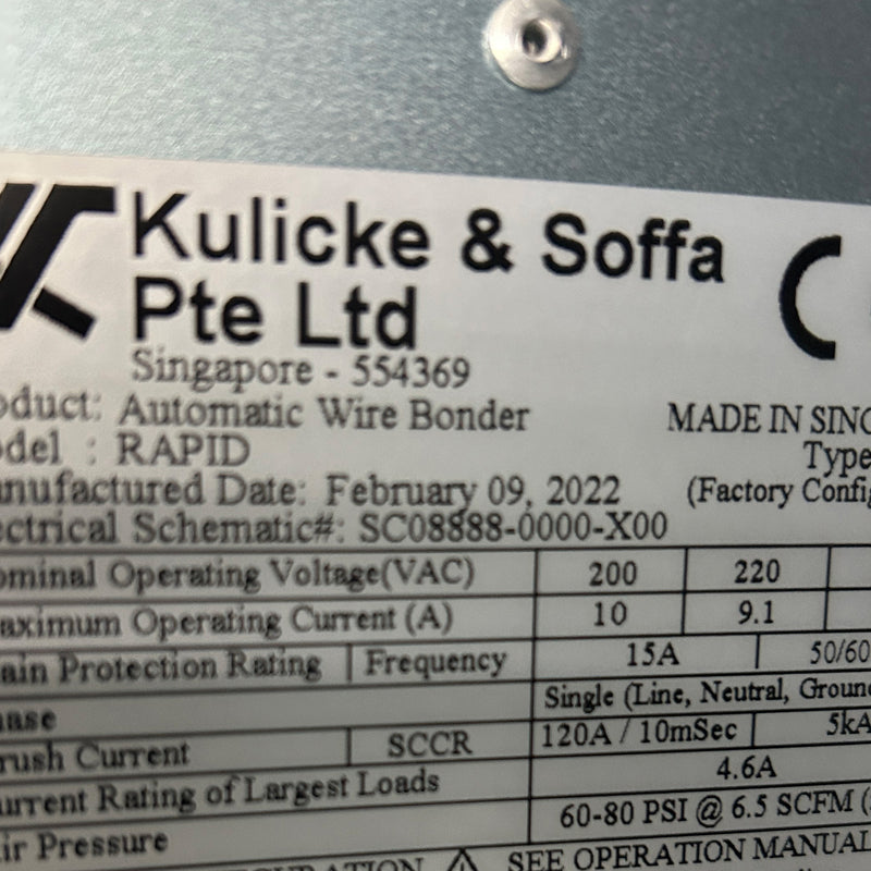 K&S Rapid Automatic Wire Bonder