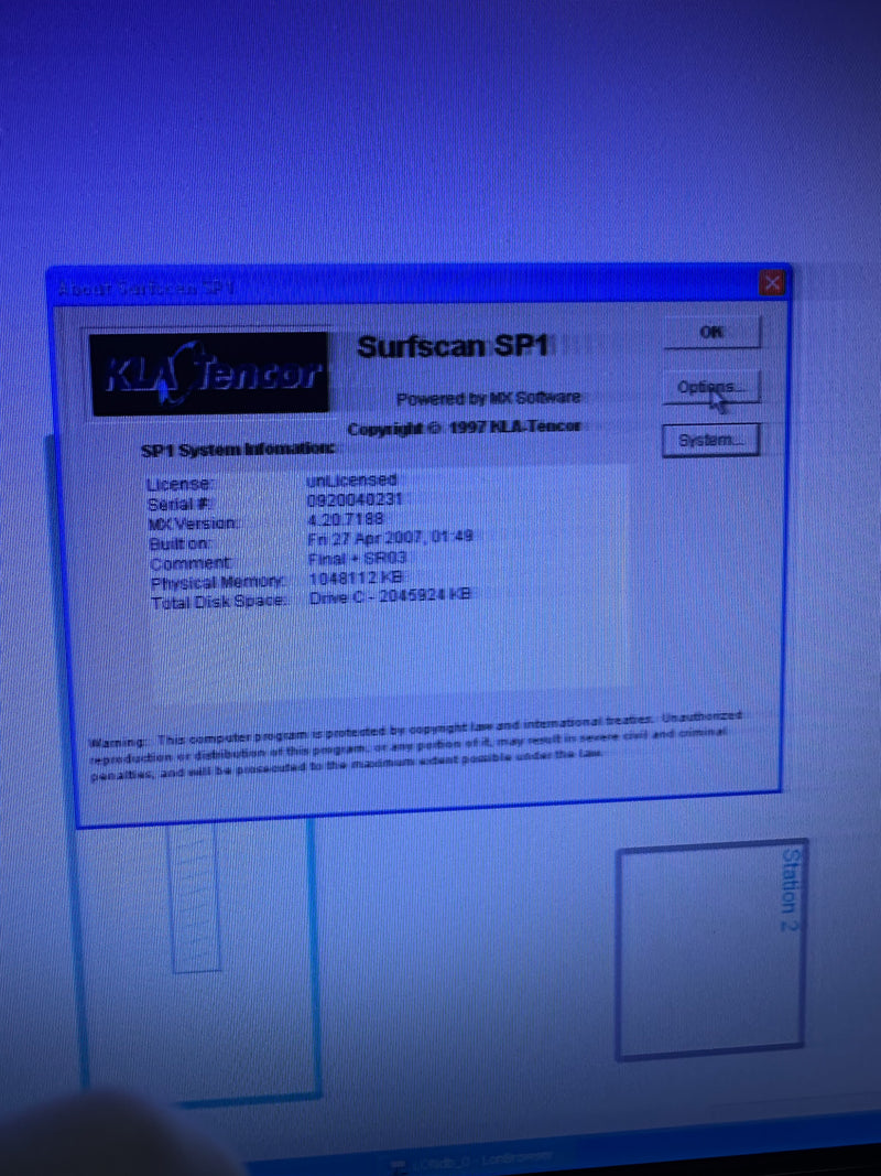 KLA Surfscan SP 1 DLS Particle Defect System