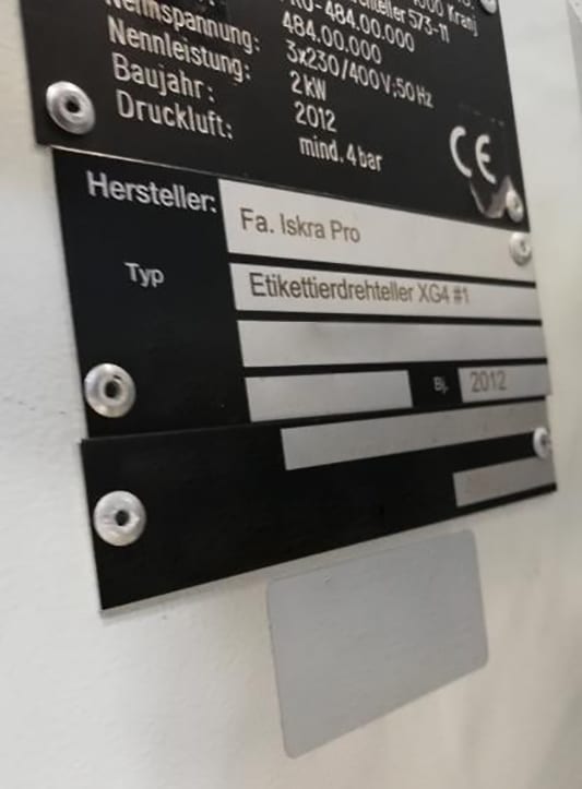 Iskra Pro Labeling Turntable for XG4