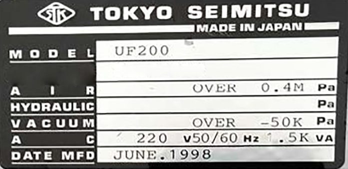 Accretech / TSK UF 200 Automatic Wafer Prober
