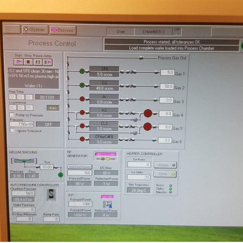 Oxford Plasmalab 100 ICP-RIE (Inductively Coupled Plasma - Reactive lon Etch)