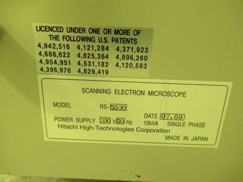 Hitachi RS 5500 SEM (Scanning Electron Microscope)