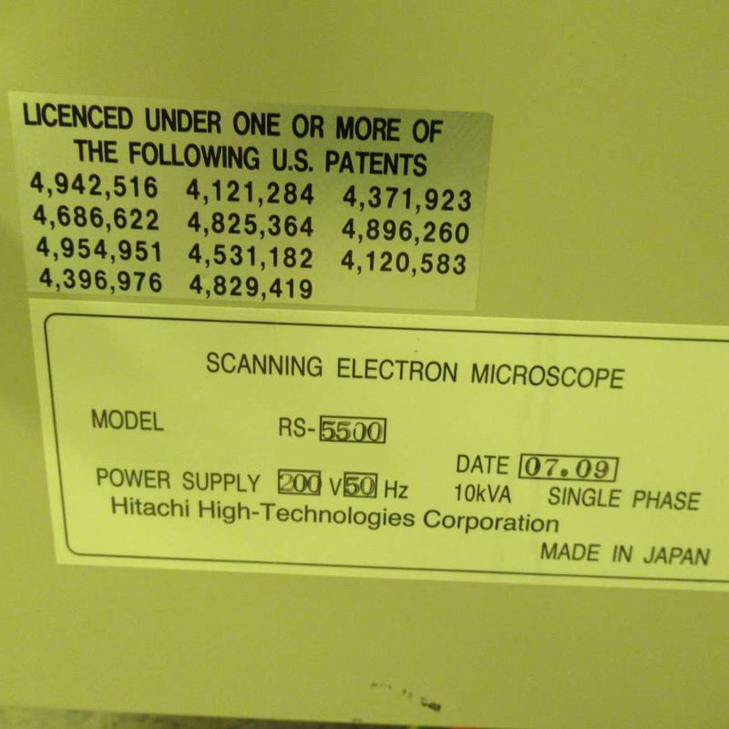 Hitachi RS 5500 SEM (Scanning Electron Microscope)