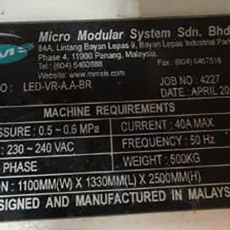 Micro Modular System LED VR A A BR Tape & Reel System