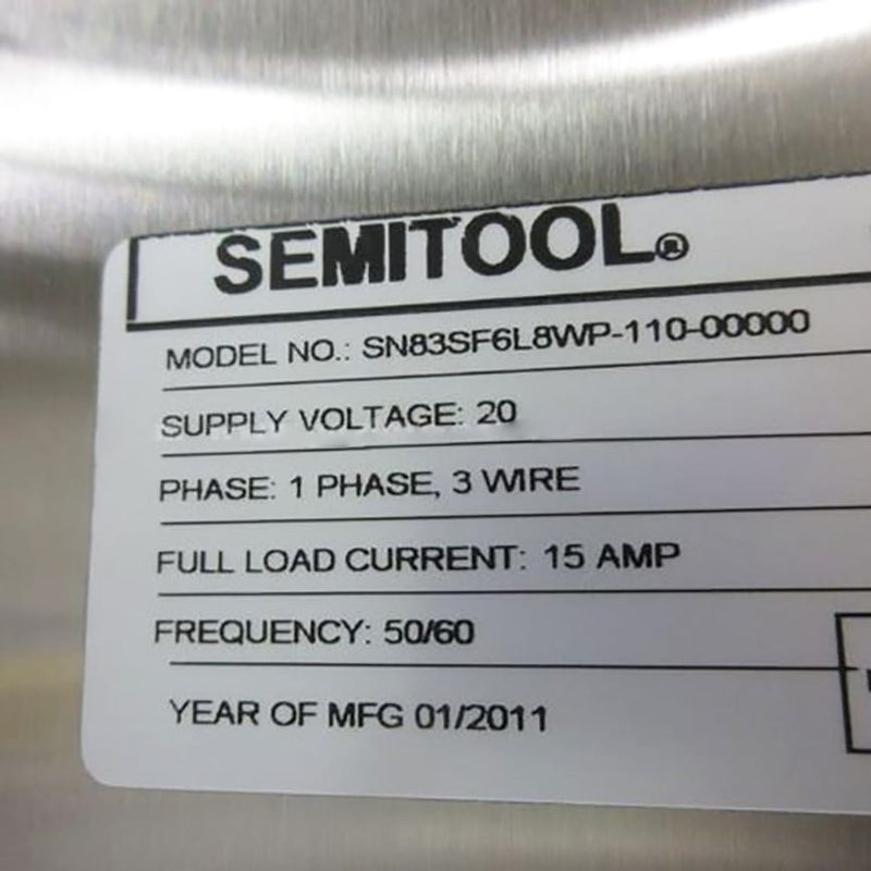 Semitool SN 83 SF 6 L 8 WP-110-00000