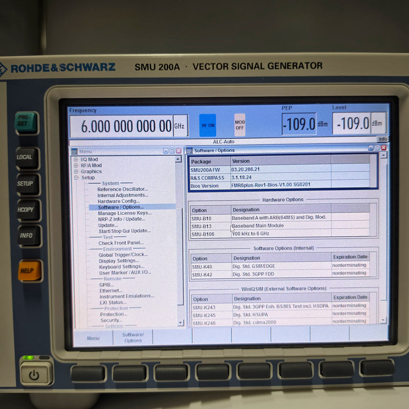 Rohde & Schwarz SMU 200 A Vector Signal Generator