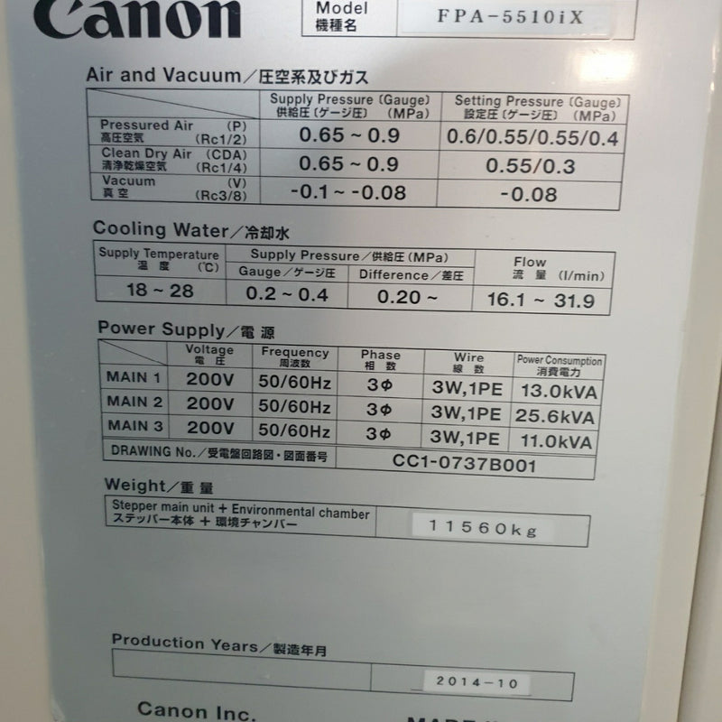 Canon 5510 ix Stepper