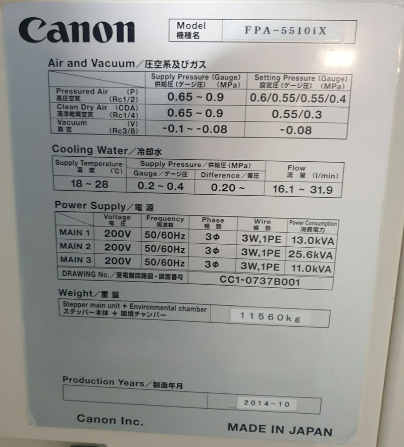 Canon 5510 ix Stepper