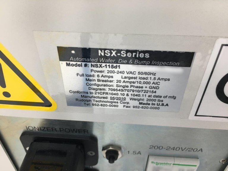 ONTO / Rudolph / August NSX 115 Wafer Die Inspection System