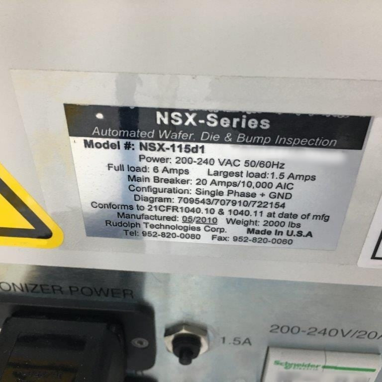 ONTO / Rudolph / August NSX 115 Wafer Die Inspection System