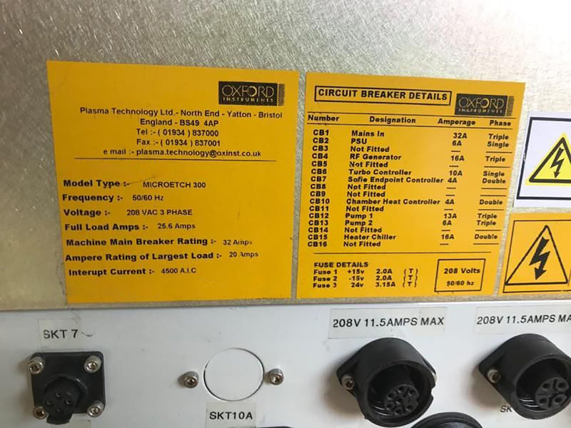 Oxford Plasmalab Uetch 300 Plasma Etcher