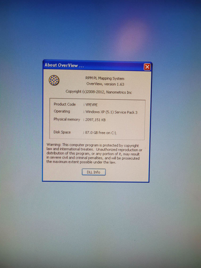 ONTO / Nanometrics RPM Blue