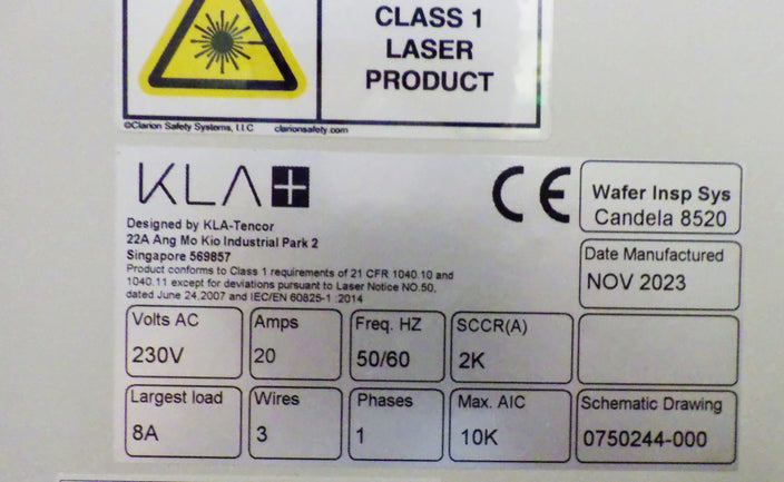 KLA Candela 8520 Surface Inspection System