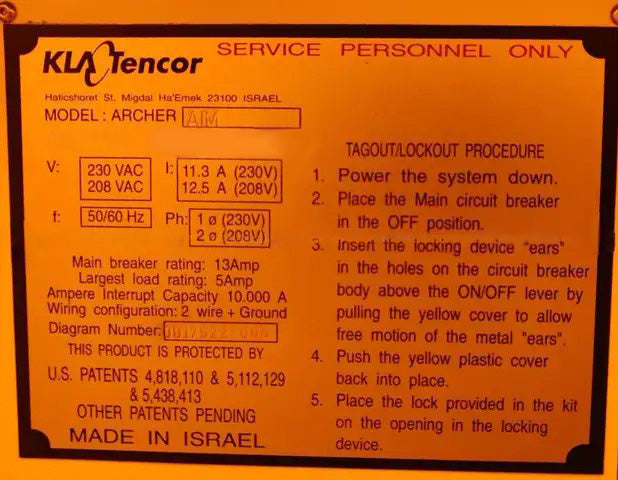 KLA Archer 10 AIM Advanced Imaging Metrology
