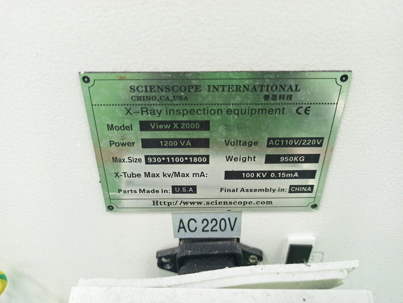 Scienscope View X 2000 X-ray Machine