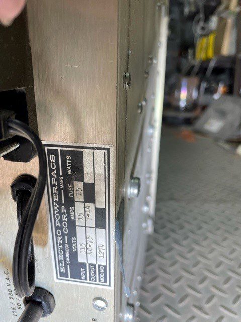 Electro PowerPacs 1274 Arc Lamp Power Supply