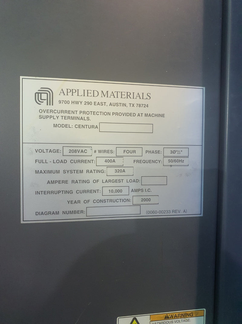 Applied Materials TPCC Controller Rack