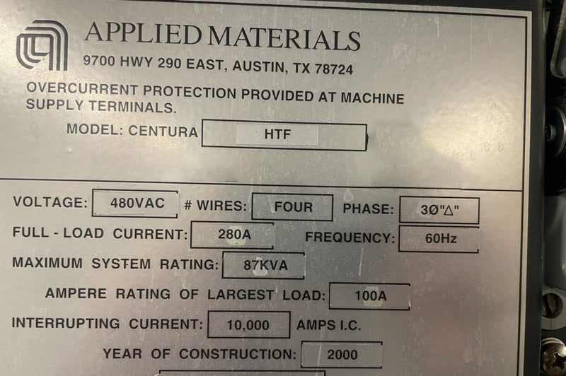 Applied Materials Centura HTF EPI (Epitaxial Silicon Deposition)