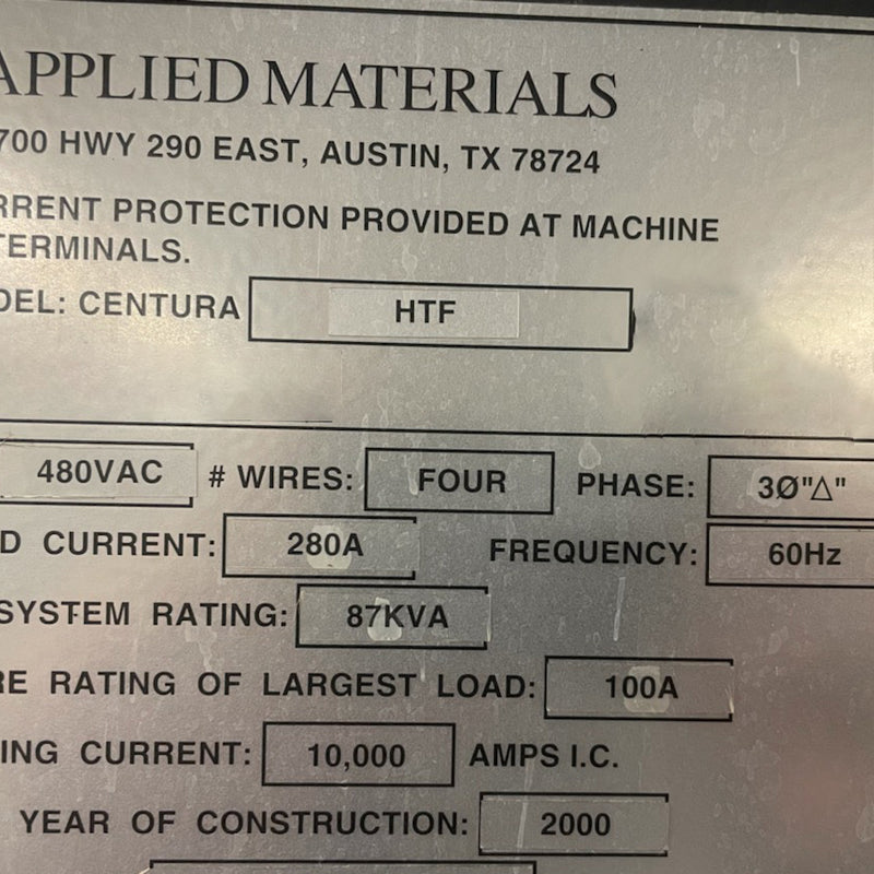 Applied Materials Centura HTF EPI (Epitaxial Silicon Deposition)