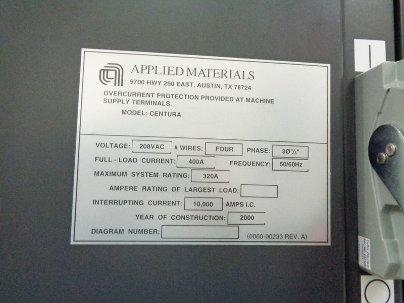 Applied Materials Centura RTP RTP Anneal (Rapid Thermal Process)