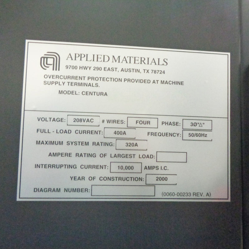Applied Materials Centura RTP RTP Anneal (Rapid Thermal Process)