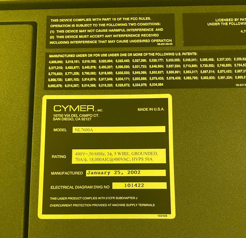 ASML Twinscan AT 1100 Stepper