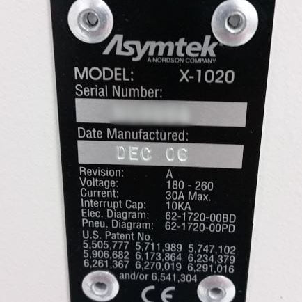 Asymtek X-1020 Dispenser
