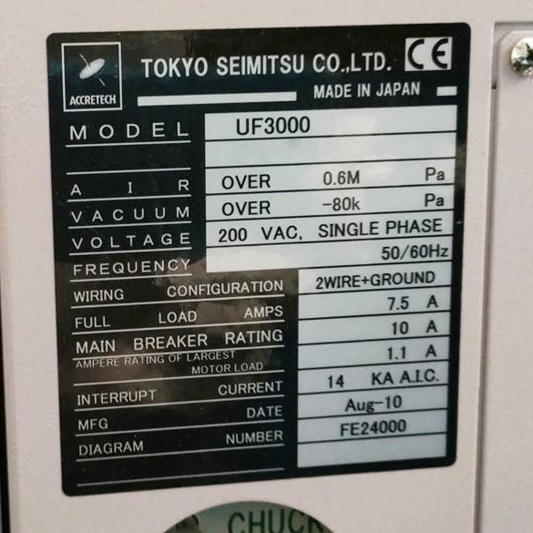 Accretech / TSK UF 3000 Automatic Wafer Prober