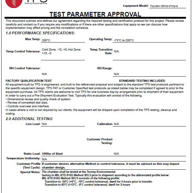 Thermal Product Solutions (TPS) TS 2-08 V 15 R-W-VTVQ-G Shock Chamber