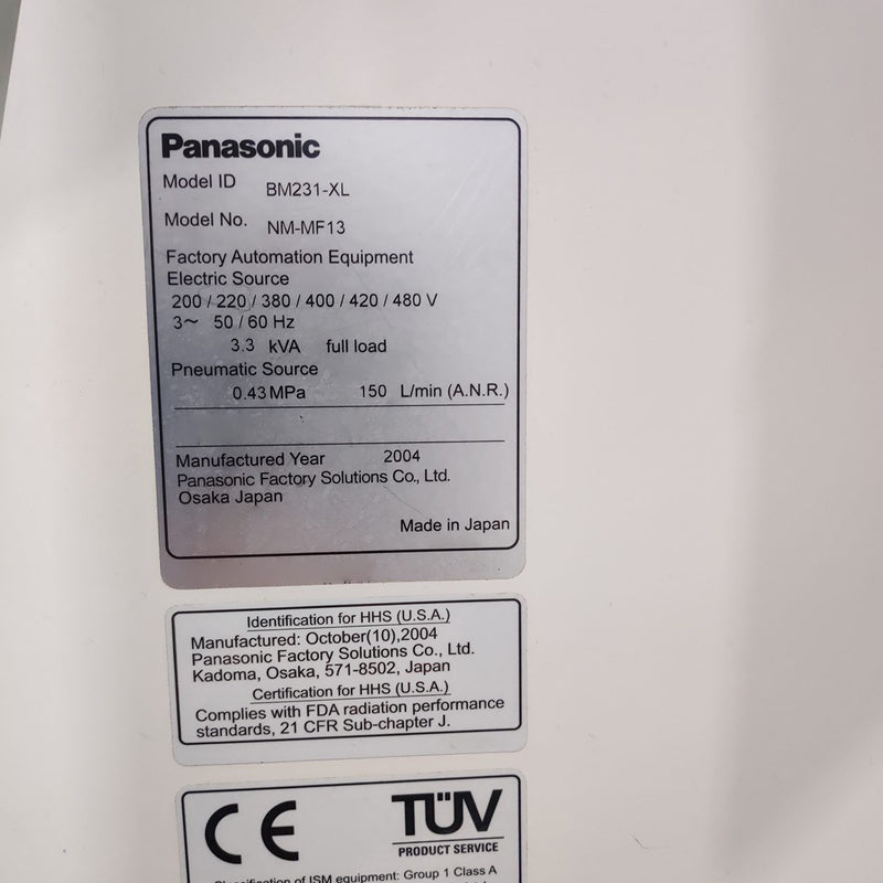 Panasonic BM 231 XL SMT Pick & Place Machine