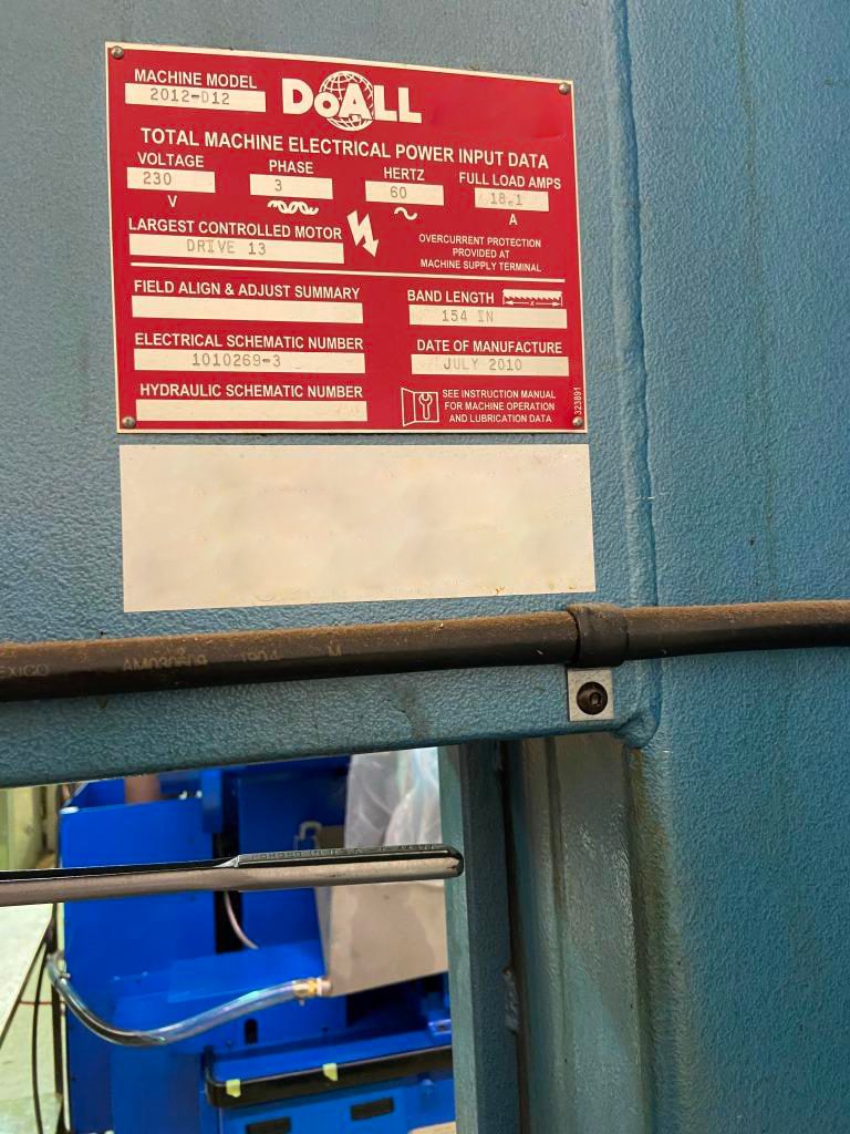 DoAll 2012 D 12 Band Saw