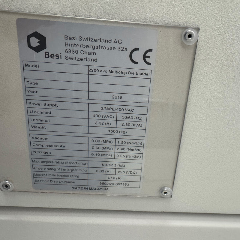 Besi / Datacon 2200 EVO Plus Die Bonder