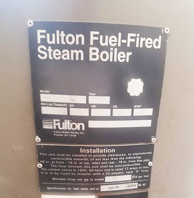 Fulton ICS 10 Steam Boiler