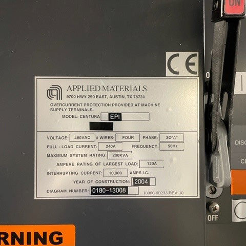 Applied Materials Centura 5200 EPI Reactor