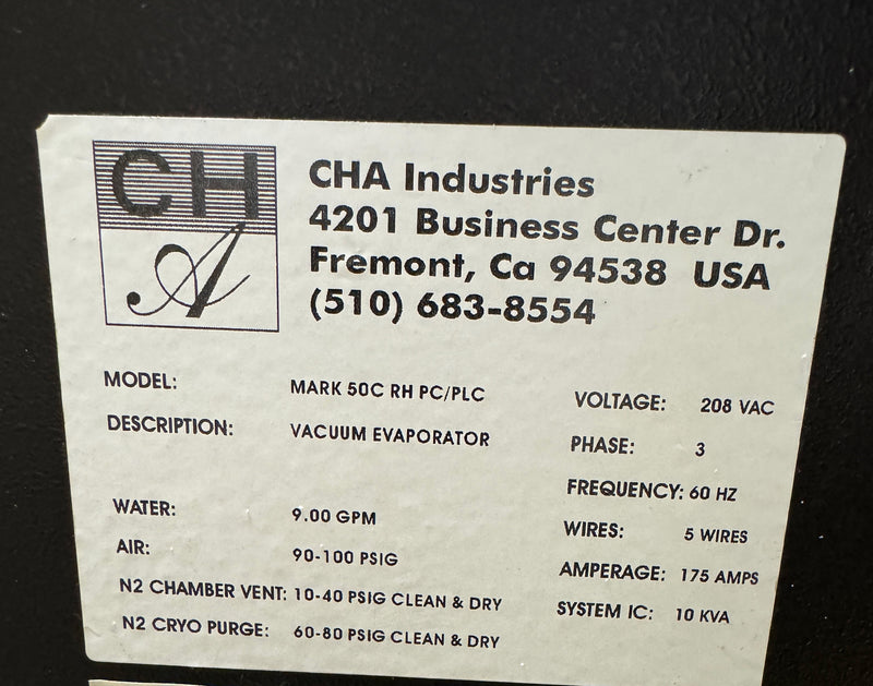 CHA Mark 50 Vacuum Evaporator