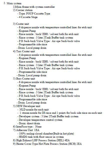 Tel Act 12 Coater / Developer