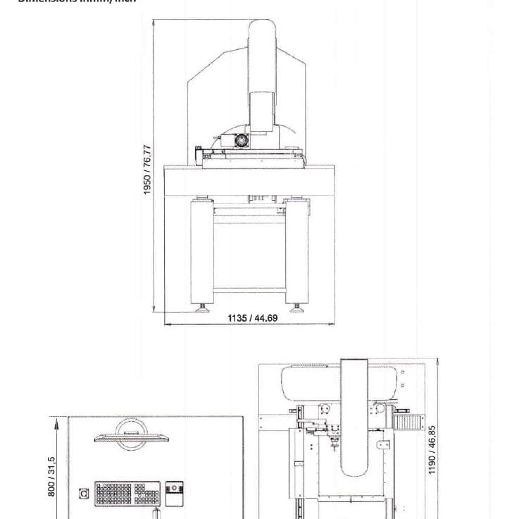 Hexagon 443 Dual Z Optiv Performance Measuring Machine