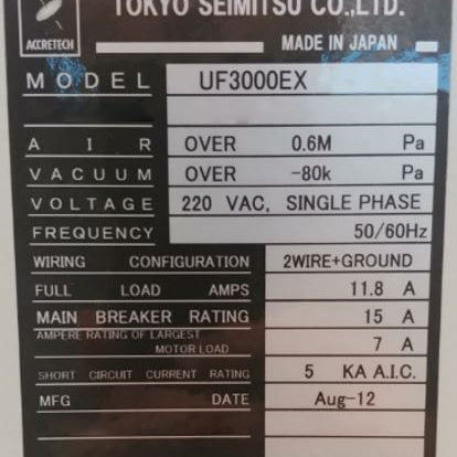 Accretech / TSK UF 3000 EX Automatic Wafer Prober