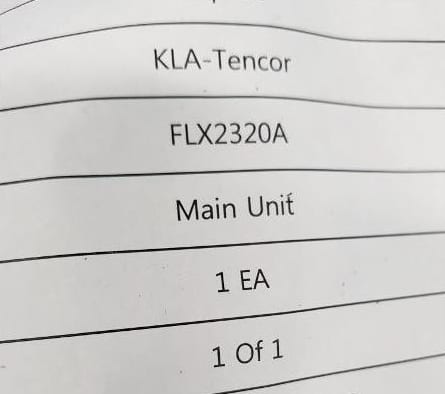 KLA FLX 2320 A Thin Film Stress Measurement