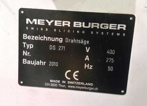 Meyer Burger DS 271 Wire Saw